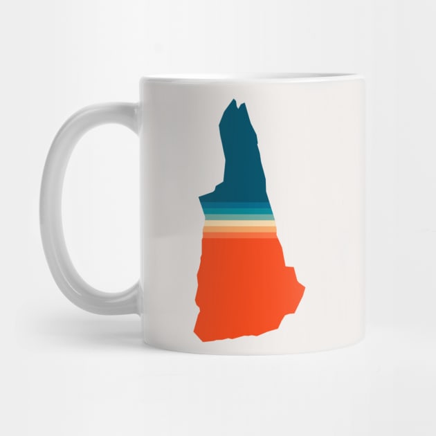 New Hampshire State Retro Map by n23tees